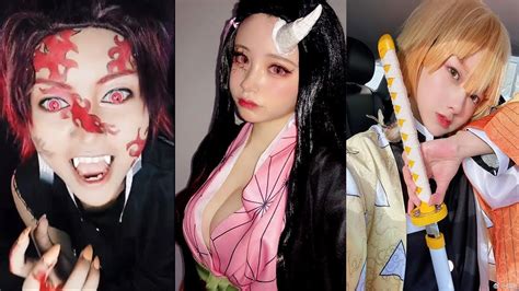 Demon Slayerkimetsu No Yaibatik Tok Cosplay Compilation Youtube