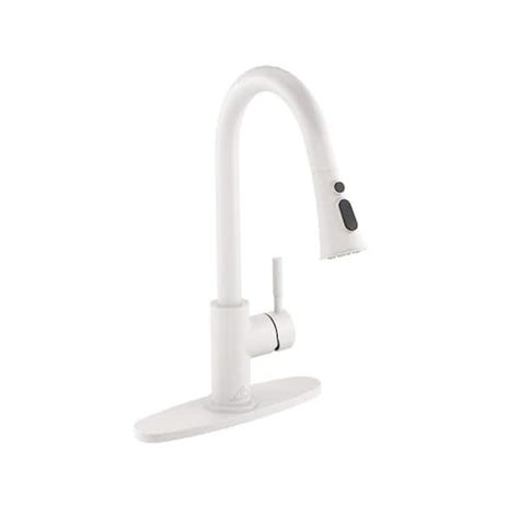 Casainc Single Handle Pull Down Sprayer Kitchen Faucet With Dual Function Sprayer And Deckplate