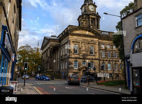 lancaster town centre lancashire england stock photo alamy