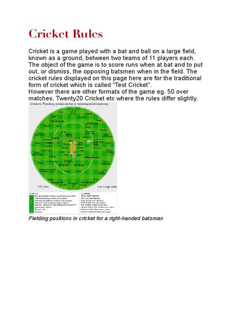 cricket rules pdf | Cricket | Bowling (Cricket)