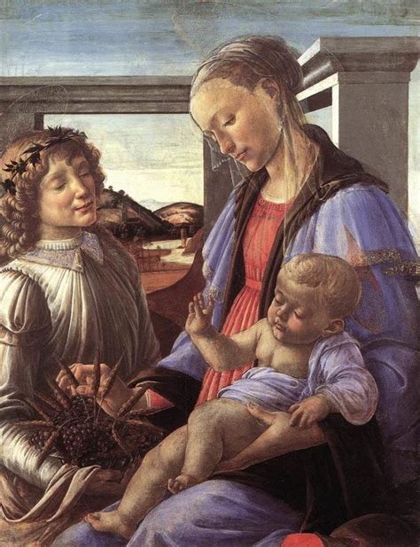 Madonna And Child With An Angel C1470 Painting Sandro Botticelli Oil