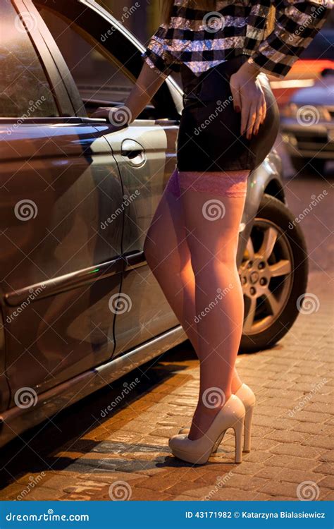 Prostitute Leaning Against Car Stock Photo Image Of Illegal