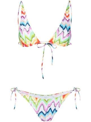 Missoni Zig Zag Plunge Bikini Farfetch