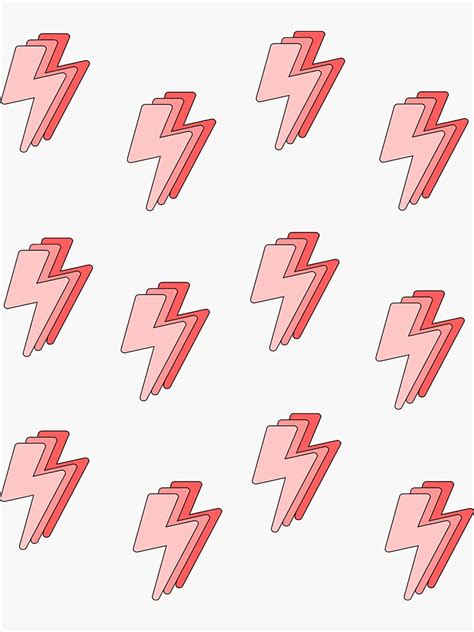 Pink Lightning Bolt Sticker Pack Sticker By Isabellahana Redbubble