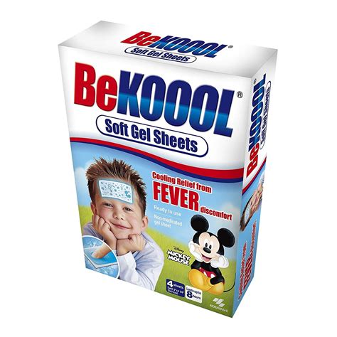 Bekoool Soft Cooling Gel Sheets For Kids 4 Count