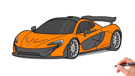 How To Draw A Mclaren P1 Drawing Mclaren P1 2011 Sports Car Youtube