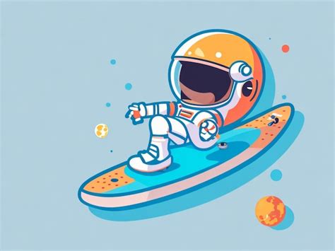 Crianças astronautas felizes astronauta de desenho animado em um traje