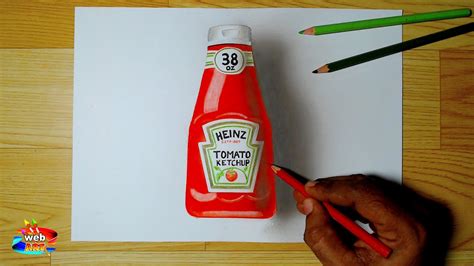 How To Draw A Heinz Tomato Ketchup Bottle Webart 103 How To Draw A