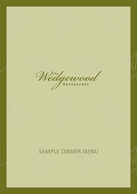 Menu at The Old Swan Hotel restaurant, Harrogate