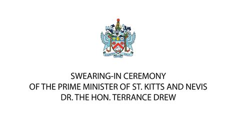 Swearing In Ceremony Of The The Honourable Dr Terrance Drew Prime Minister Of St Kitts And