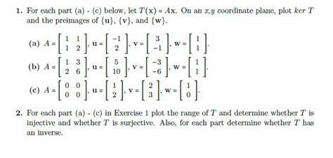 Solved Kernel and range of linear transformation Kernel and | Chegg.com