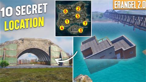 TOP 10 SECRET LOCATION IN ERANGEL 2.0 || PUBG/BGMI HIDDEN PLACES FOR ...