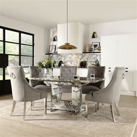 Florence Extending Dining Table Imperial Chairs Calacatta Viola