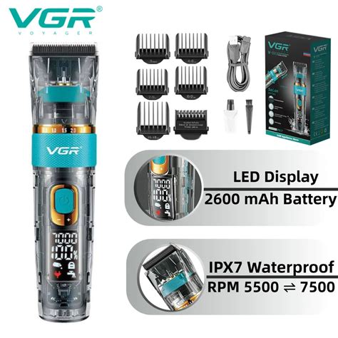 Vgr Professional Hair Clipper Electric Haircut Machine Hair Cutting