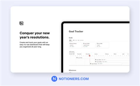 Best Notion Goals Tracker Templates Notioniers