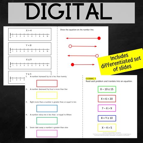 Solving Inequalities Algebra For Special Education Print And Worksheets Library