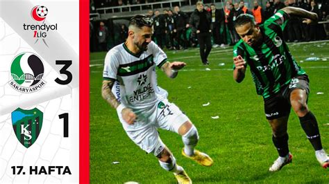 Sakaryaspor 3 1 Kocaelispor Highlights Özet Trendyol 1 Lig