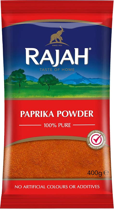 Rajah Spices Paprika Powder 400g Uk Grocery