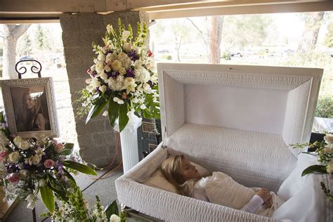 Liana Kotsura In Her Open Casket During Her Funeral Post Mortem