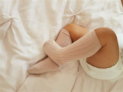 Basic Rib Knee Socks Nude Petite Kingdom