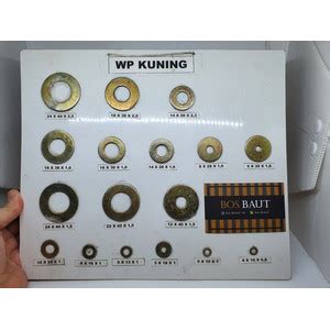 Jual Ring Plat Flat Washer Besi M6x13x1 Kuning Ring Plat M6 ISI 10