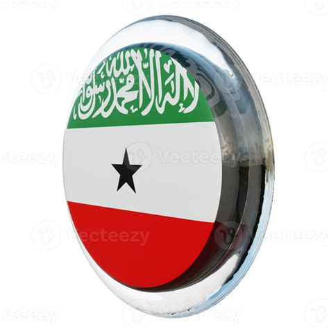 Somaliland Right View 3d Textured Glossy Circle Flag 10864982 PNG