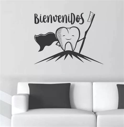 Vinil Decorativo 75x58cms Muela Clínica Dental Meses sin interés