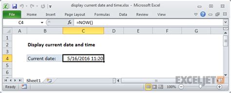 Functions To Create And Display Dates And Times In Excel Healthy Food