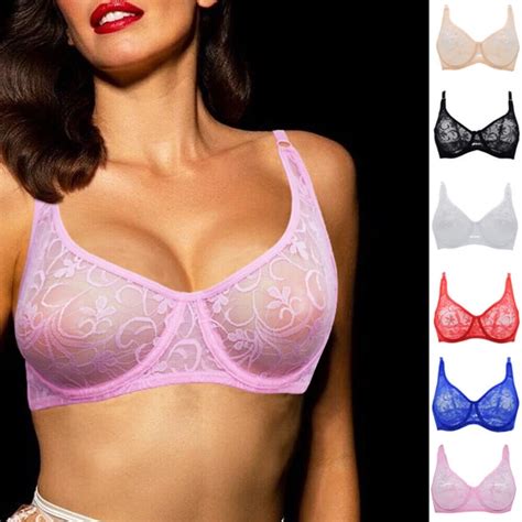Uk Plus Size Bra Sexy Women Bras Lace See Through Lingerie Underwire Underwear Picclick Uk