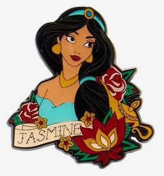 Jasmine Hot Topic Princess Tattoo Blind Box Loungefly Disney Pin