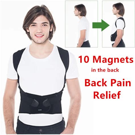 Magnetic Therapy Back Brace Posture Corrector Back Pain Relief Support ...