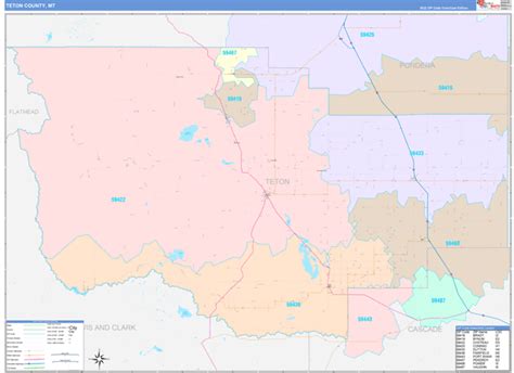 Digital Maps Of Teton County Montana