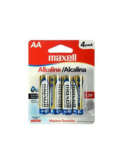 Pila Maxell Aa Blister X 4 Unidades RPM Distribuidora