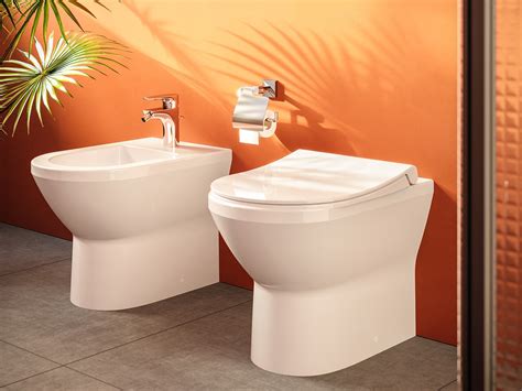 Wc A Terra Integra Round Rimless Filomuro Cm Bianco Iperceramica