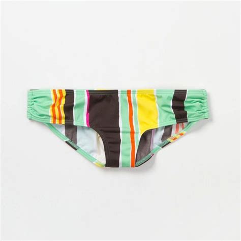 Lilka Marimekko Swim Anthropologie Green Striped Bikini Swimsuit