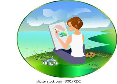 Illustration Sexy Lady Bikini Beach On Stock Vector Royalty Free