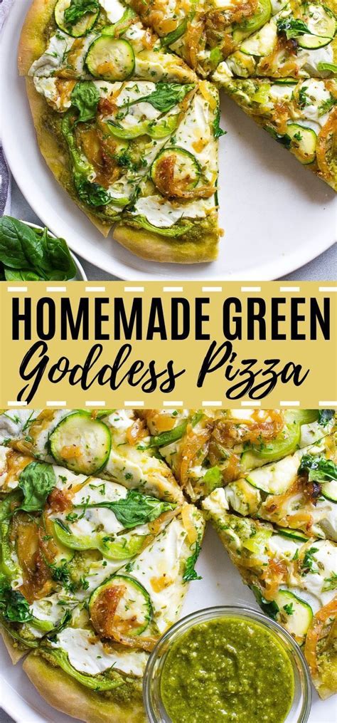 Homemade Green Goddess Pizza Kathryns Kitchen Recipe Healthy