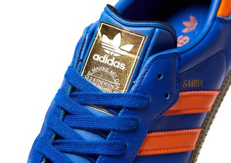 Adidas Originals Leather Samba Og In Blue Orange Blue For Men Lyst