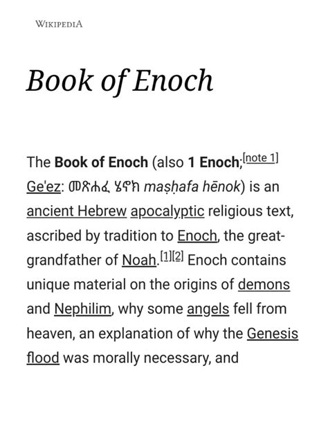 Book of Enoch - Wikipedia | PDF | Book Of Enoch | Biblical Canon