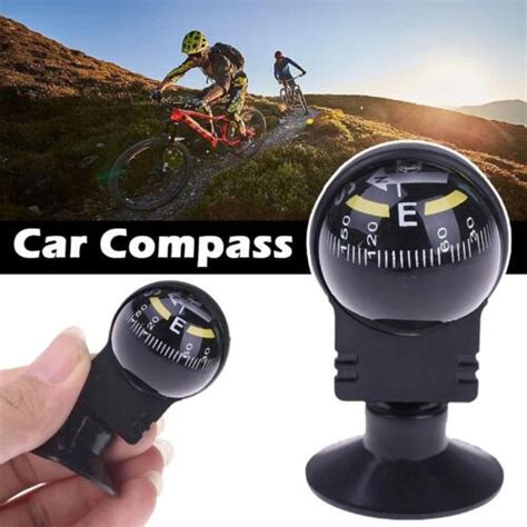 360 Degree Rotation Vehicle Navigation Ball Shaped Car Cup Suction Compass W6t4 Ebay