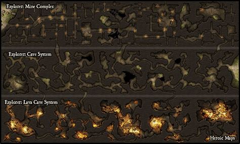 Heroic Maps - Explorer: Lava Cave System - Heroic Maps | Caverns & Tunnels | Dungeons ...