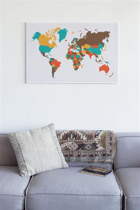 Printable World Map Colorful World Map Printable World Travel Map of ...