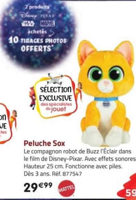 Offre Peluche Sox Mattel Chez La Grande Recre