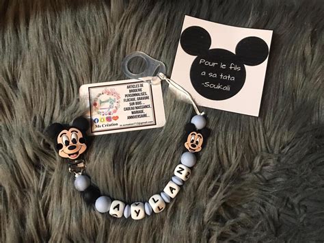 Attache T Tine Personnalis E Mickey Ms Cr Ation