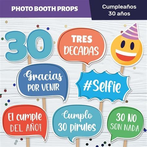 Photo Props Cumple A Os Carteles Imprimibles Avisos En Souvenirs