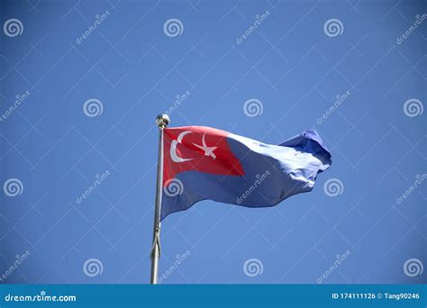 Johor Flag Wave In The Blue Sky Stock Photo Image Of Land Kingdom