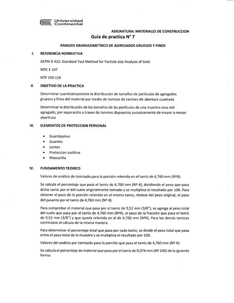 GUIA Semana 8 Granulometria T I RE Uniwersidad Contintantal ASIG