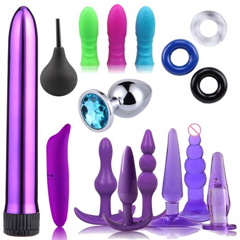 Massagers Suit Anal Plugs Vibrator Enema Bulb Sex Toys SM Game Kit Set