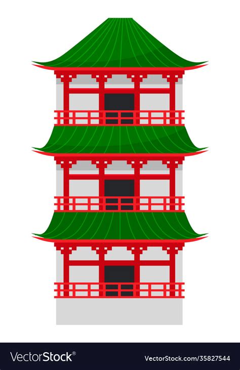 Japanese house Royalty Free Vector Image - VectorStock