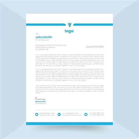 Premium Vector | Simple business letterhead template